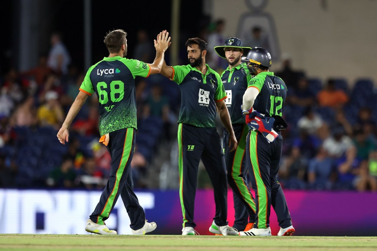 Imad Wasim castled Matthew Wade, San Francisco Unicorns vs Seattle Orcas, MLC 2023, Grand Prairie, July 15, 2023