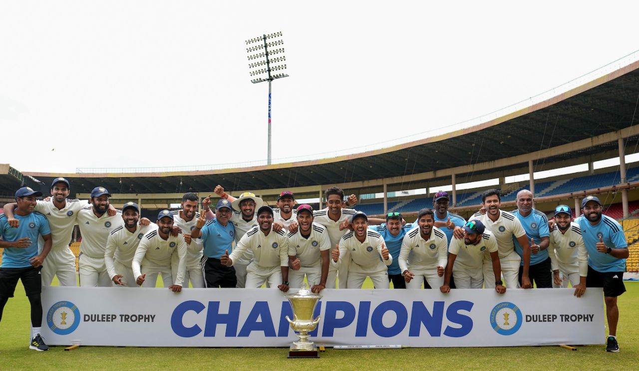 South Zone avenged their loss to West Zone in the 2022-23 final with a 75-run win, South Zone vs West Zone, Duleep Trophy final, 5th day, Bengaluru, July 16, 2023