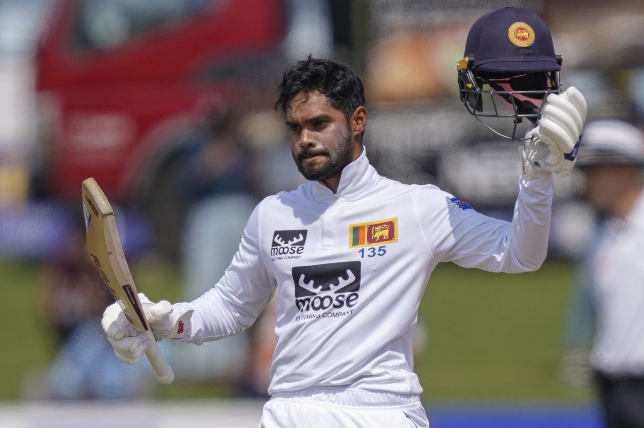 Dhananjaya de Silva brought up a steady ton, Sri Lanka vs Pakistan, 1st Test, Galle, second day, July 17, 2023