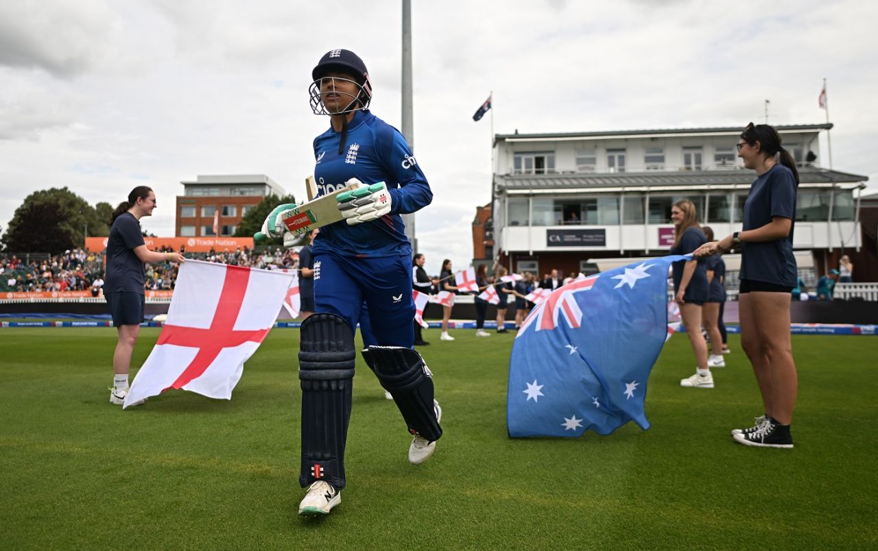 Sophia Dunkley had a forgettable series as an opener, England vs Australia, 3rd ODI, Women's Ashes, Taunton, July 18, 2023