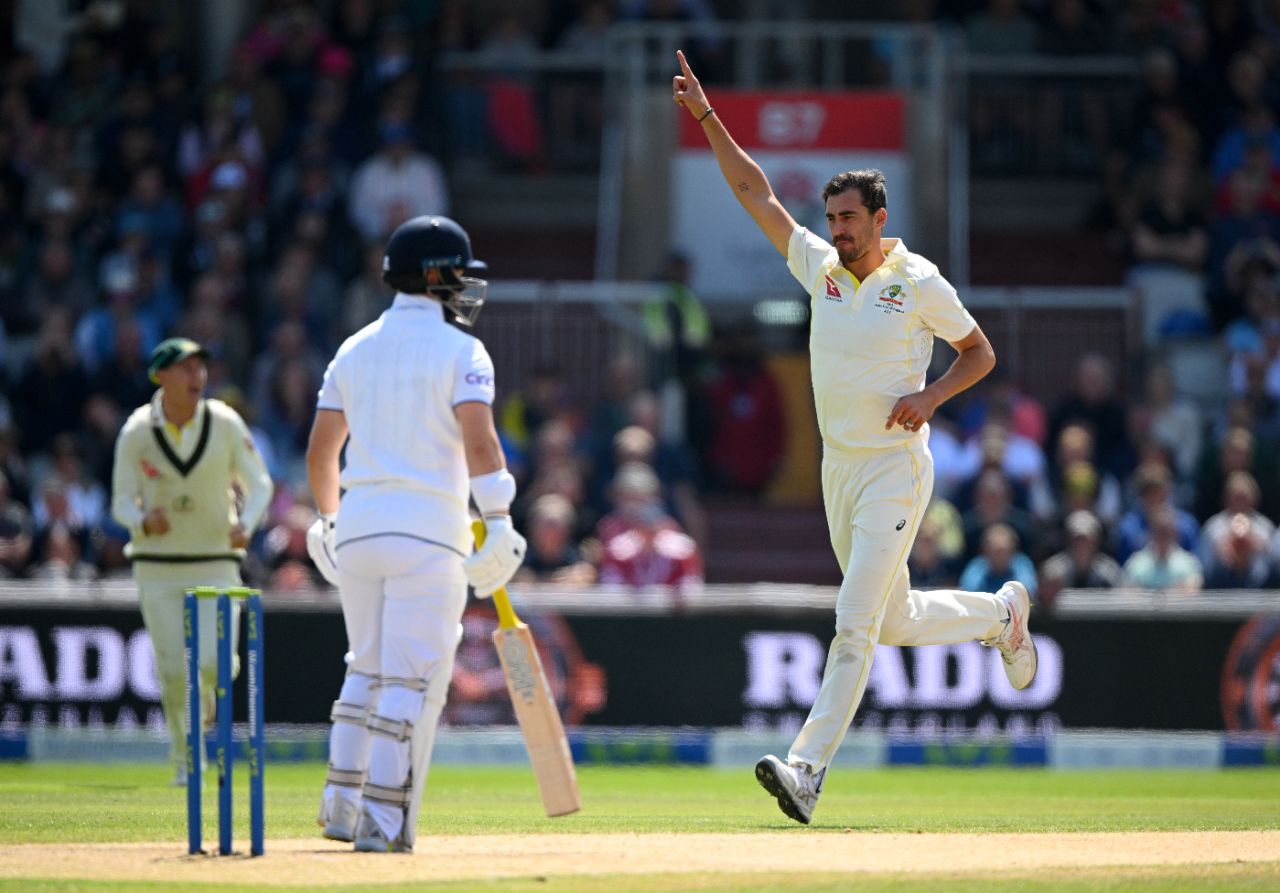 Mitchell Starc claimed the early wicket of Ben Duckett, England vs Australia, 4th Test, Old Trafford, July 20, 2023