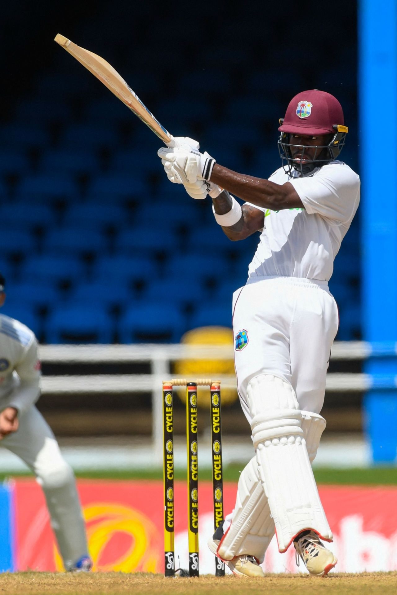 Kirk McKenzie scored 32 in his first Test innings, West Indies vs India, 2nd Test, 3rd day, Port of Spain, July 22, 2023