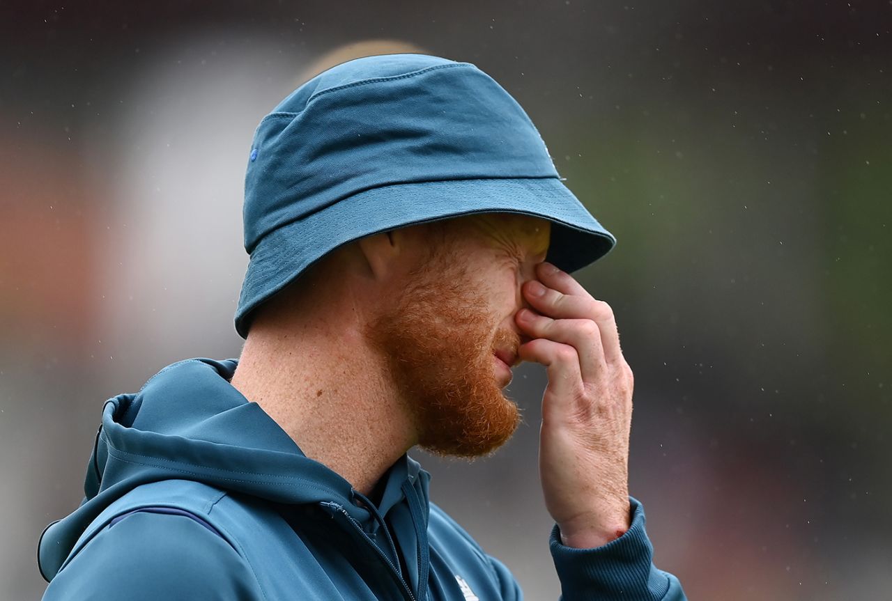 Ben Stokes watches England's hopes of squaring the series slip away, England vs Australia, 4th Ashes Test, Old Trafford, 5th day, July 23, 2023