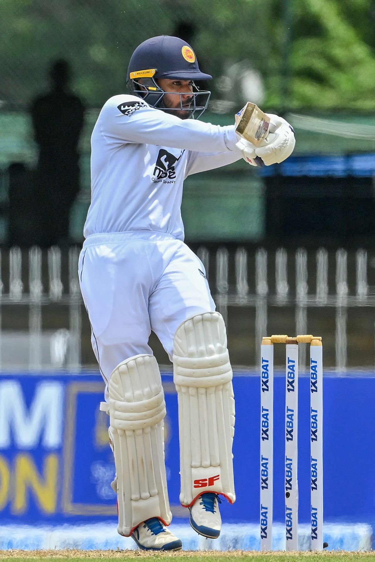Dhananjaya de Silva plays the pull, Sri Lanka vs Pakistan, 2nd Test, Colombo, 1st day, July 24, 2023