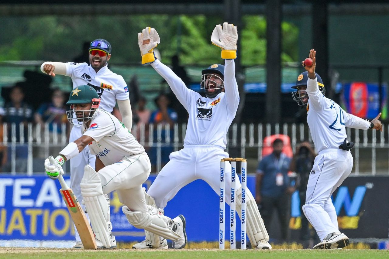 Babar Azam was trapped lbw by Prabath Jayasuriya, Sri Lanka vs Pakistan, 2nd men's Test, Colombo, 3rd day, July 26, 2023