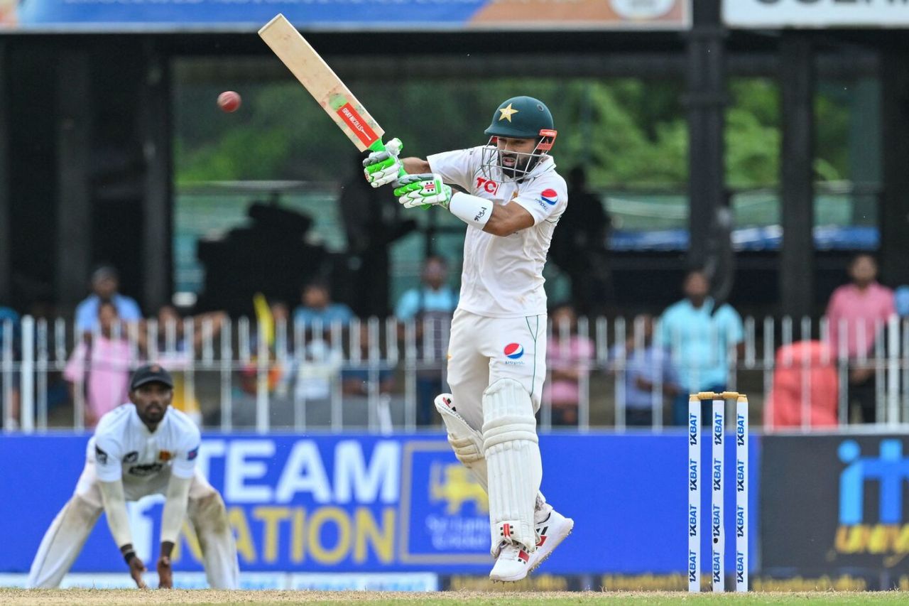 Mohammad Rizwan gets on top of one, Sri Lanka vs Pakistan, 2nd Test, Colombo, 3rd day, July 26, 2023