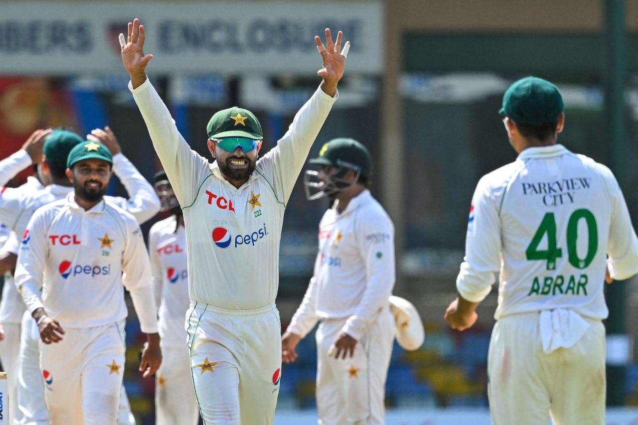 Babar Azam was thrilled with Sri Lanka's slide, Sri Lanka vs Pakistan, 2nd Test, Colombo, 4th day, July 27, 2023