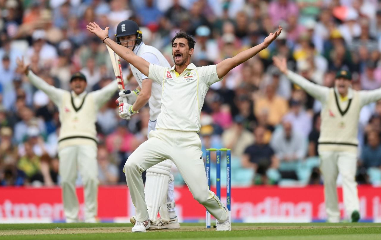 Zak Crawley survived a loud appeal for lbw from Mitchell Starc, England vs Australia, 5th men's Ashes Test, The Oval, 1st day, July 27, 2023