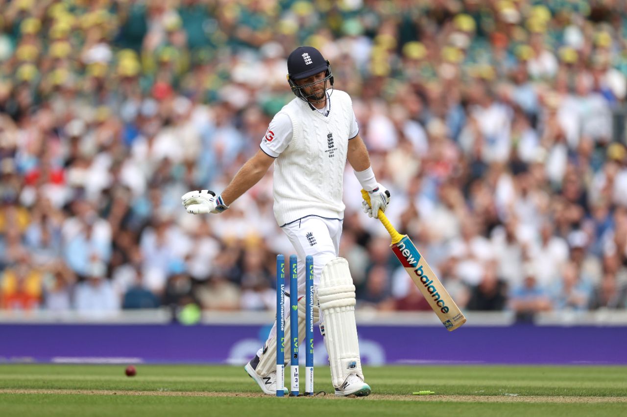 Joe Root played on to Josh Hazlewood as Australia fought back, England vs Australia, 5th men's Ashes Test, The Oval, 1st day, July 27, 2023