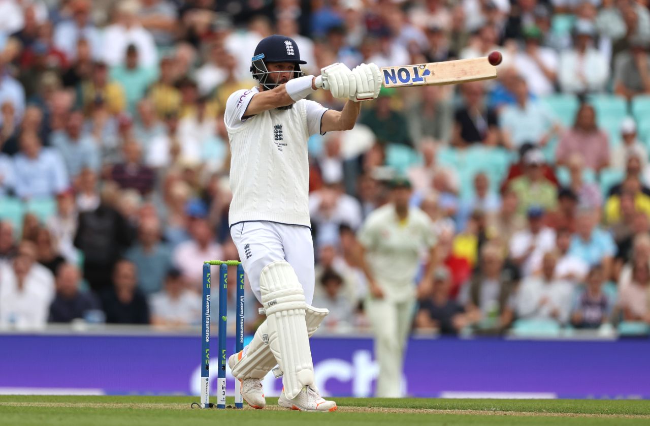 Moeen Ali pulls Pat Cummins for six, England vs Australia, 5th men's Ashes Test, The Oval, 1st day, July 27, 2023