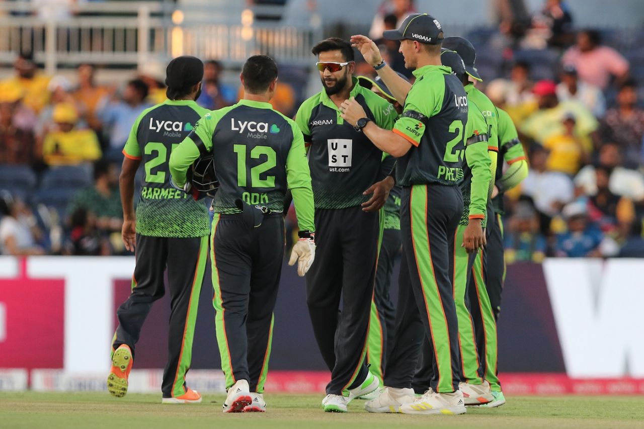 Imad Wasim removed Faf du Plessis in the third over, Seattle Orcas vs Texas Super Kings, Qualifier 1, MLC, Dallas, July 27, 2023