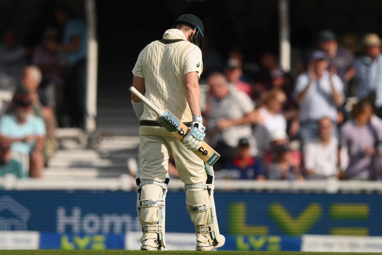 Steven Smith walks off after falling for 71, England vs Australia, 5th men's Ashes Test, The Oval, 2nd day, July 28, 2023