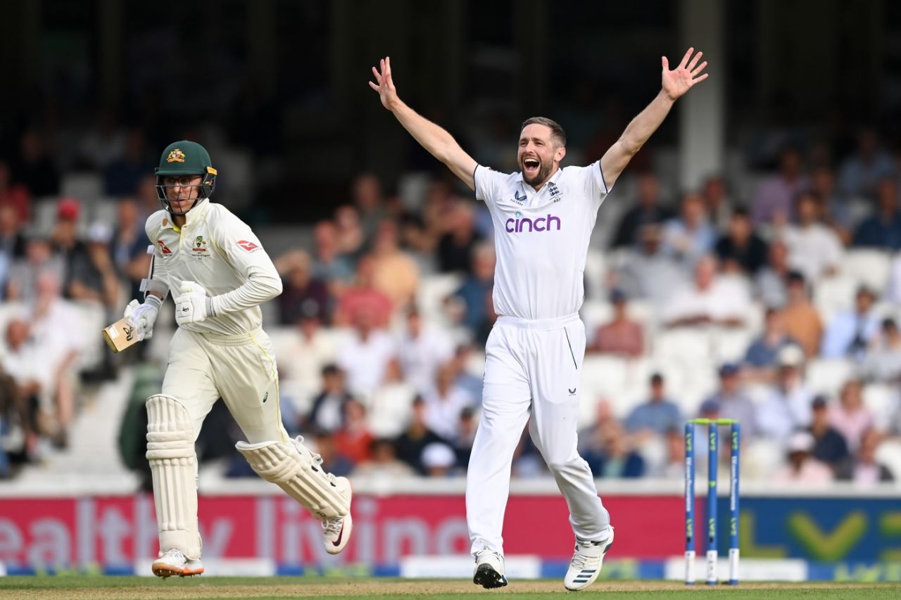 Chris Woakes trapped Todd Murphy lbw, England vs Australia, 5th men's Ashes Test, The Oval, 2nd day, July 28, 2023