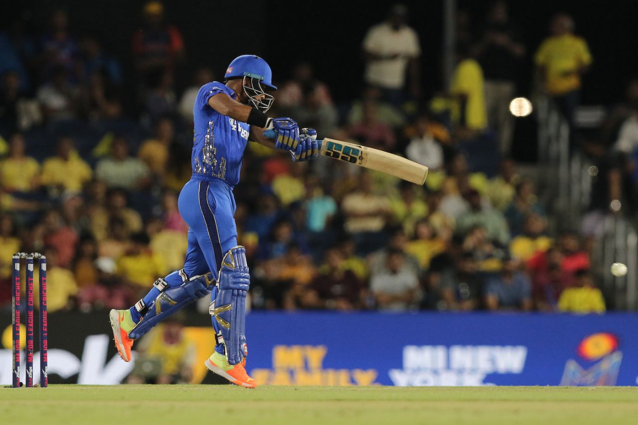Nicholas Pooran made 23 off 20 balls, Texas Super Kings vs MI NY, MLC 2023, Dallas, July 28, 2023