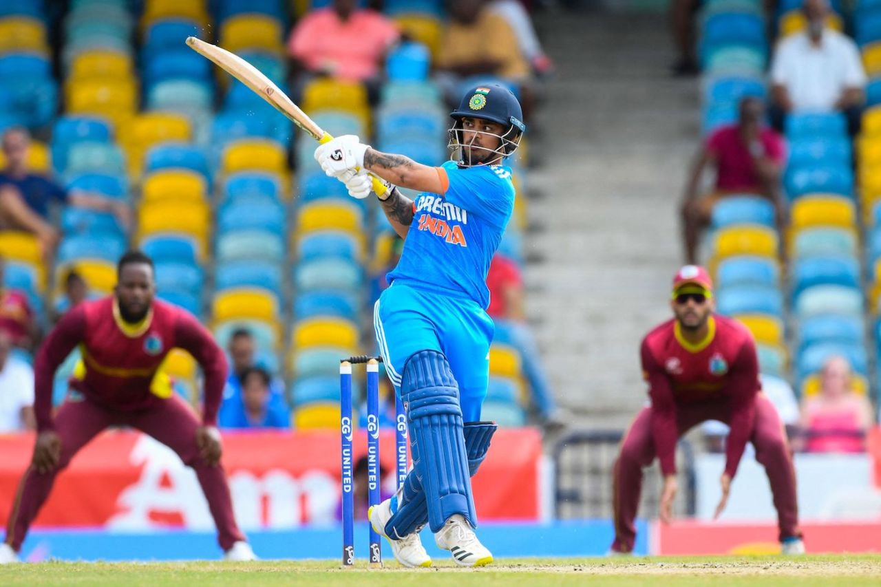 Ishan Kishan pulls one away, West Indies vs India, 2nd ODI, Bridgetown, July 29, 2023