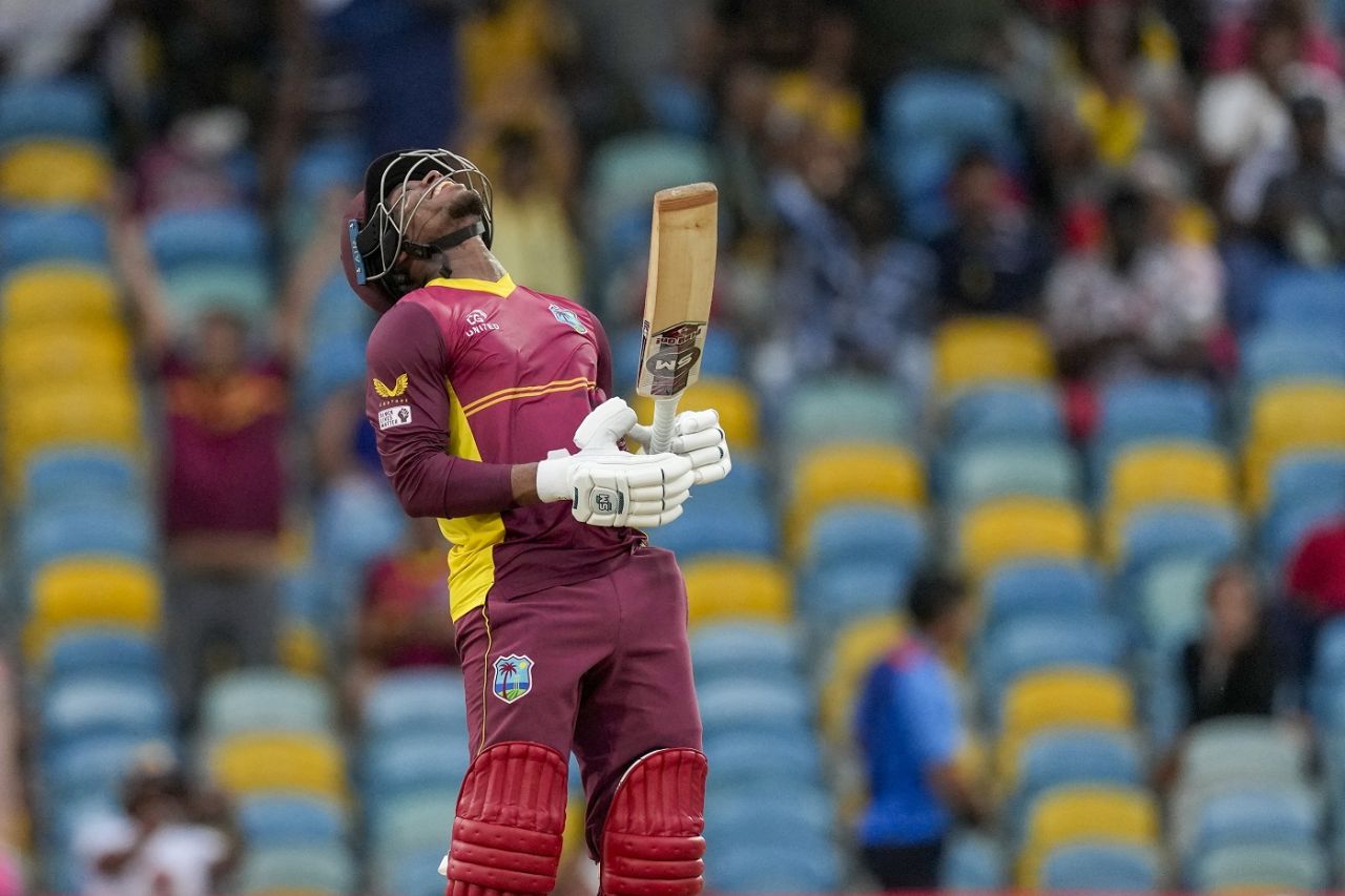 Keacy Carty soaks in that winning feeling, West Indies vs India, 2nd ODI, Bridgetown, July 29, 2023