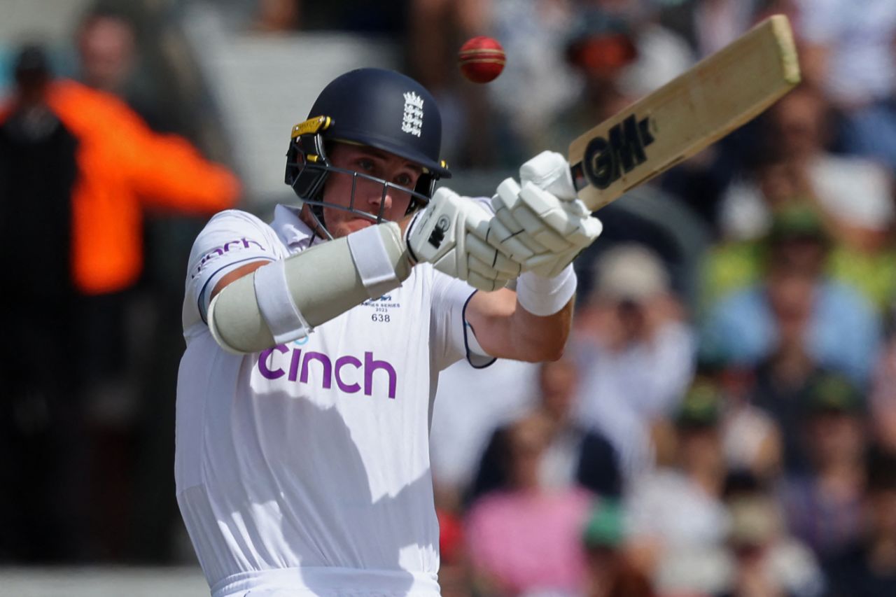 Stuart Broad launched the final ball of his Test career for six, England vs Australia, 5th men's Ashes Test, The Oval, 4th day, July 30, 2023