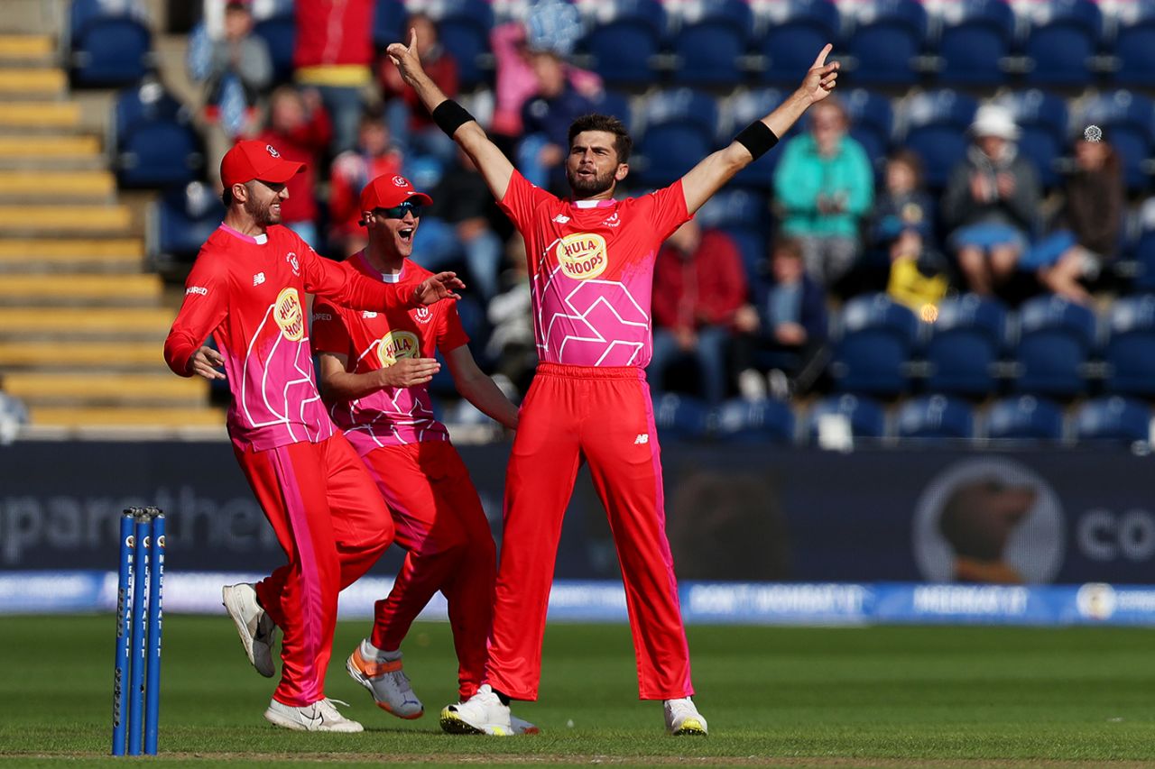 Shaheen Shah Afridi took wickets with his first two balls for Welsh Fire, Welsh Fire vs Manchester Originals, The Hundred Men's Competition, Cardiff, August 2, 2023