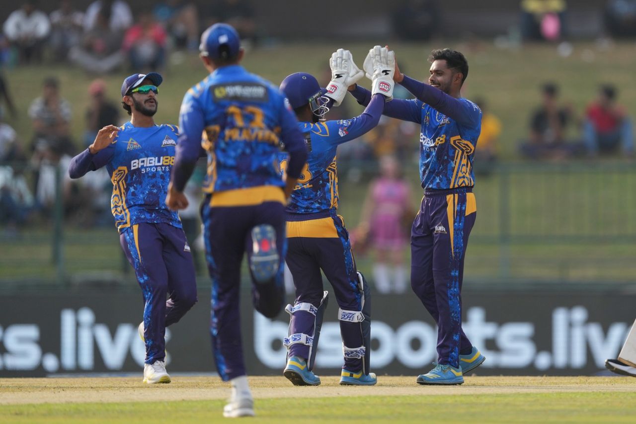 Dhananjaya de Silva struck early to send back Niroshan Dickwella, Dambulla Aura vs Colombo Strikers, Lanka Premier League, Pallekele, August 05, 2023