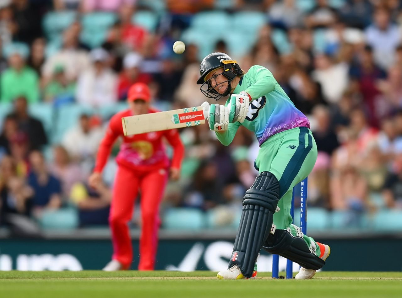 Lauren Winfield-Hill was the only Invincibles batter to get into double figures, Oval Invincibles vs Welsh Fire, Women's Hundred, London, August 6, 2023