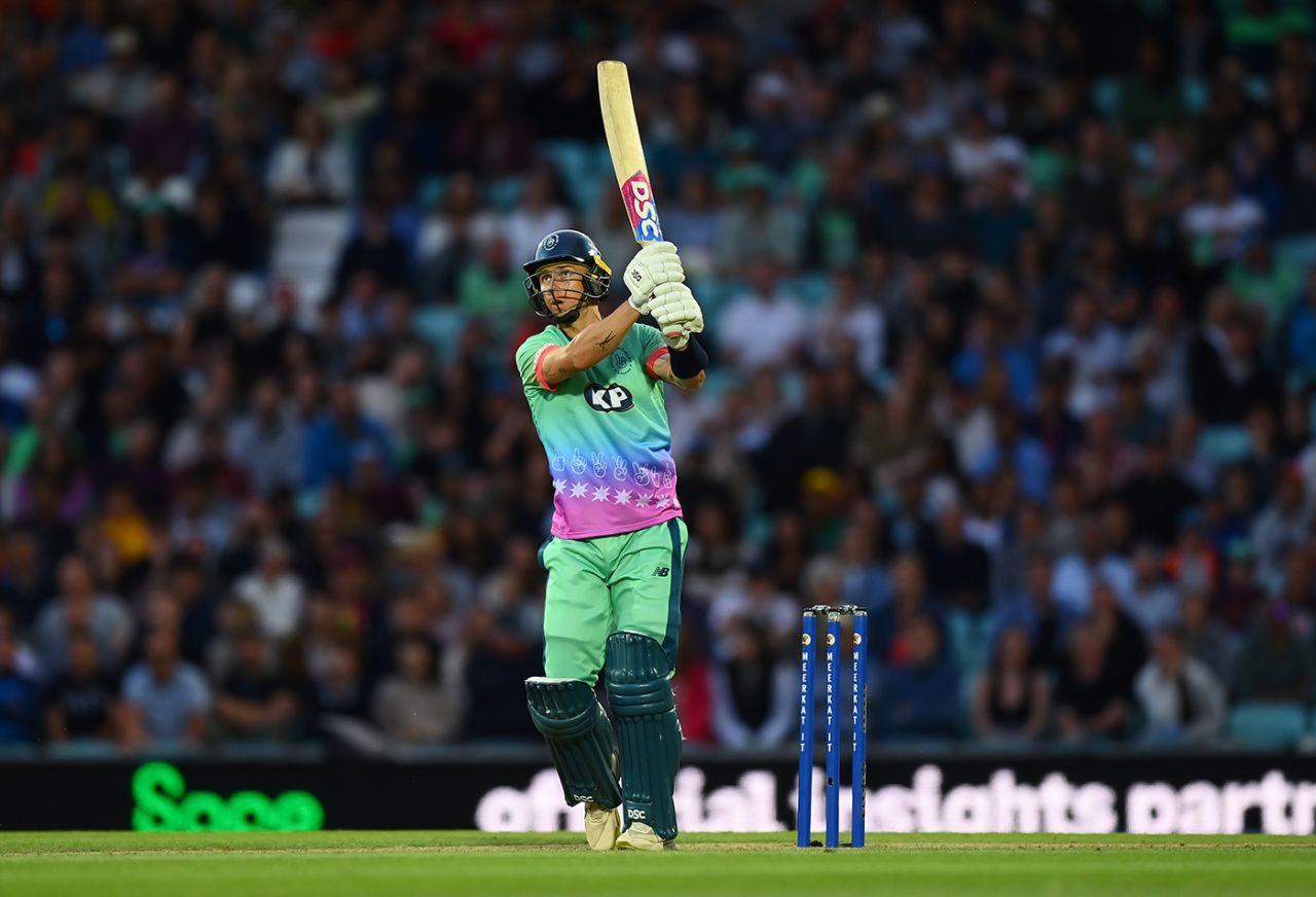 Tom Curran smacked 38 off 18 balls at the death, Oval Invincibles vs Welsh Fire, Men's Hundred, London, August 6, 2023