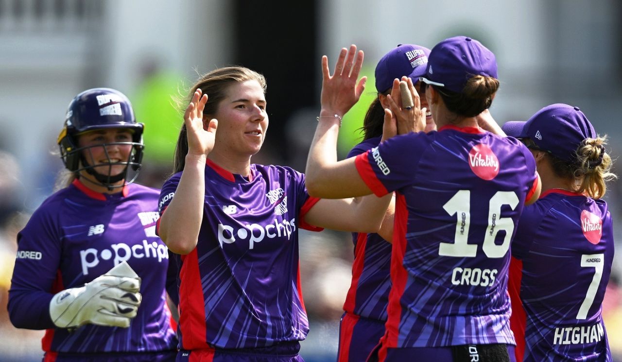 Georgia Wareham removed Bryony Smith, Trent Rockets vs Northern Superchargers, Women's Hundred, Nottingham, August 9, 2023