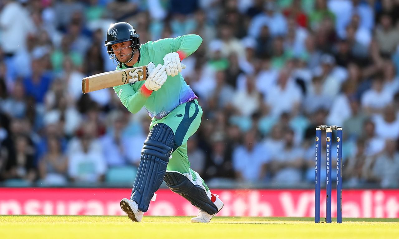 Jason Roy en route to fifty, Men's Hundred, Oval Invincibles vs Manchester Originals, The Kia Oval, August 09, 2023