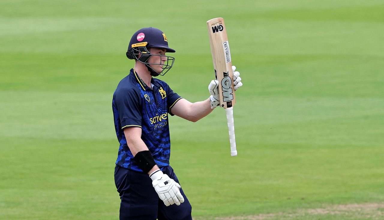 Rob Yates brought up a half-century, Warwickshire vs Durham, Royal London Cup, Edgbaston, August 21, 2022