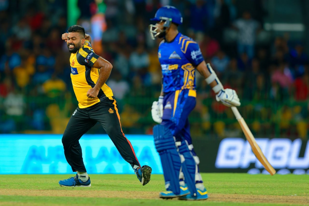 Lahiru Kumara picked two wickets, Galle Titans vs Dambulla Aura, Lanka Premier League, Colombo, August 11, 2023