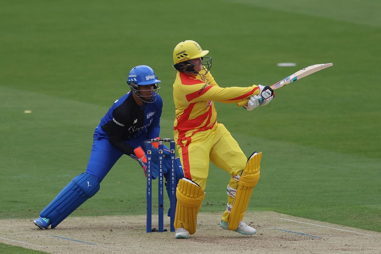 Bryony Smith pulls one away, London Spirit vs Trent Rockets, Women's Hundred, Lord's, August 12, 2023