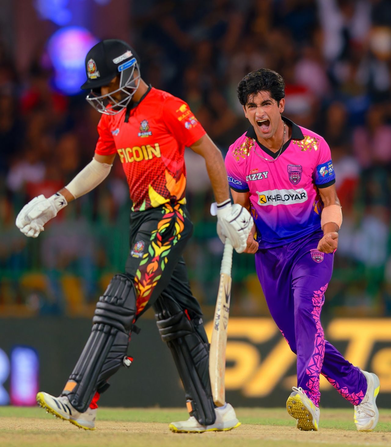 Naseem Shah was roaring with his new-ball wicket, Colombo Strikers vs B-Love Kandy, LPL 2023, Colombo, August 13, 2023