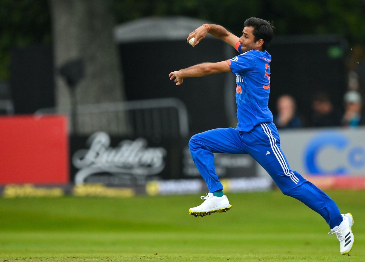 Ravi Bishnoi loads up, Ireland vs India, 1st T20I Malahide, August 18, 2023