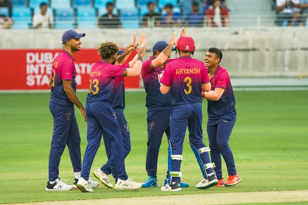 Aayan Afzal Khan is all smiles after picking career-best figures, UAE vs New Zealand, 2nd T20I, Dubai, August 19, 2023