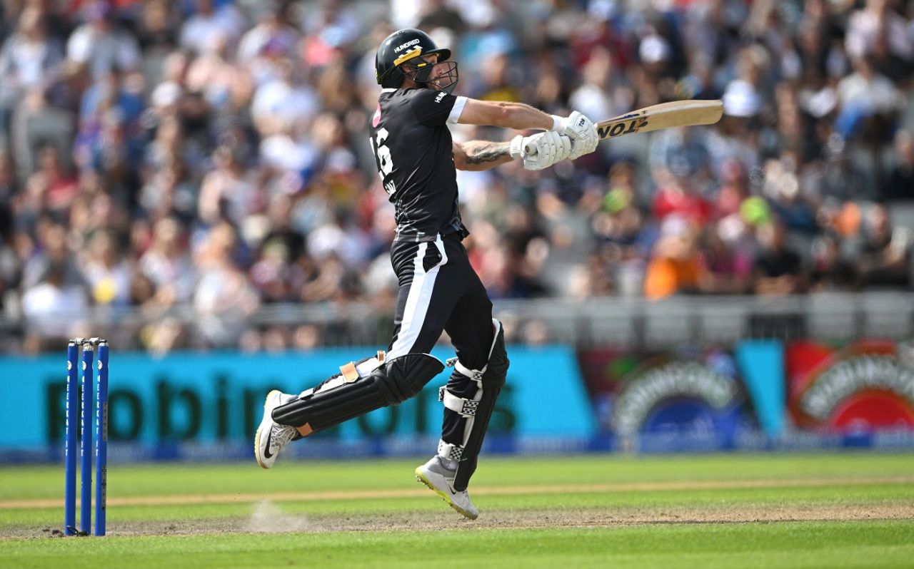 Phil Salt plays cricket in tennis fashion: a swat, a skip and gone, Manchester Originals vs Northern Superchargers, The Hundred Men's Competition, Emirates Old Trafford, August 20, 2023