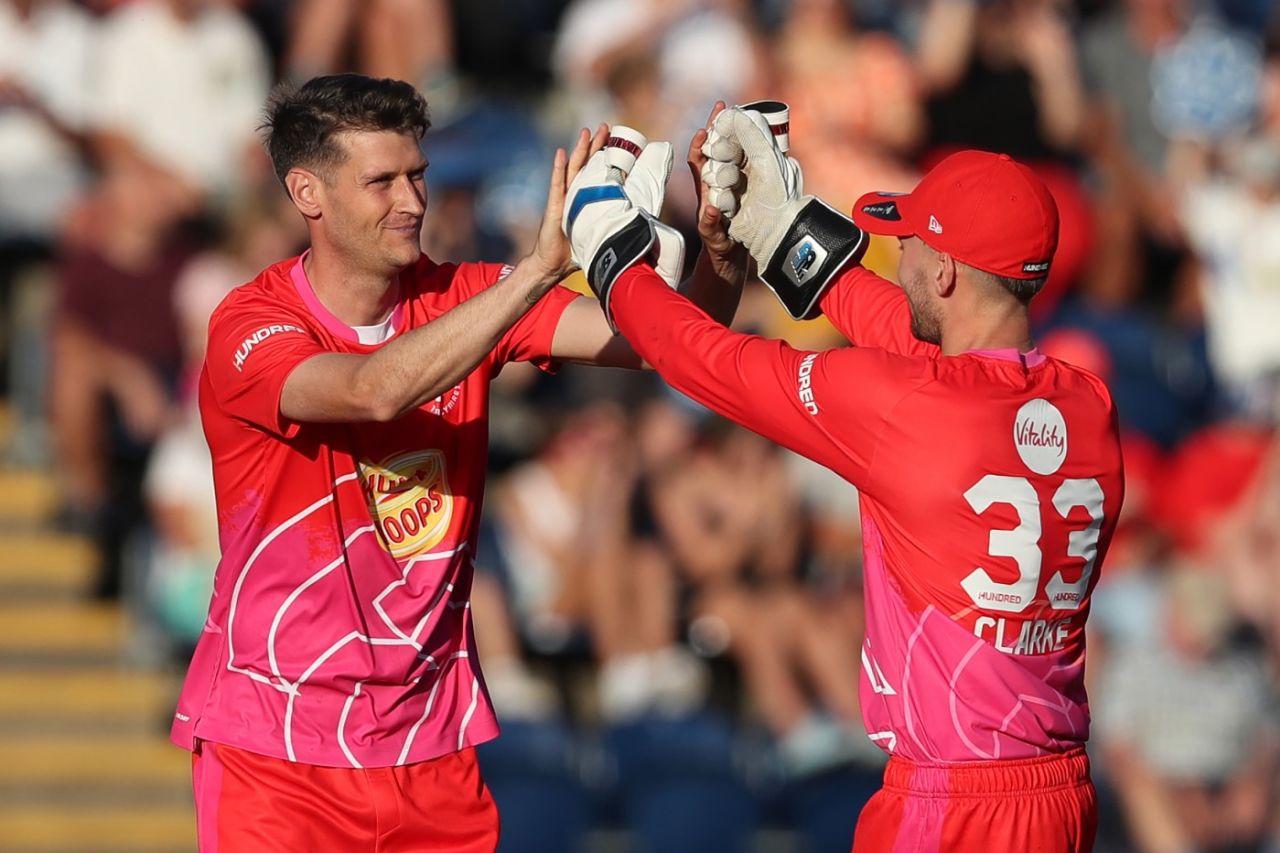 David Payne claimed two wickets as Welsh Fire restricted London Spirit, Men's Hundred, Cardiff, August 20, 2023