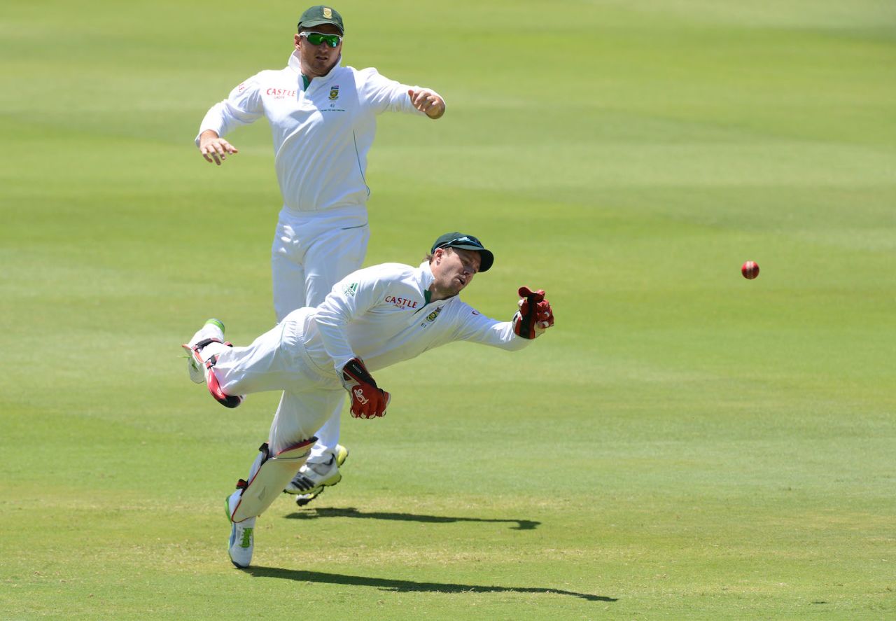 AB de Villiers equalled the record for dismissals in a Test with 11, South Africa v Pakistan, 1st Test, Johannesburg, 4th day, February 4, 2013