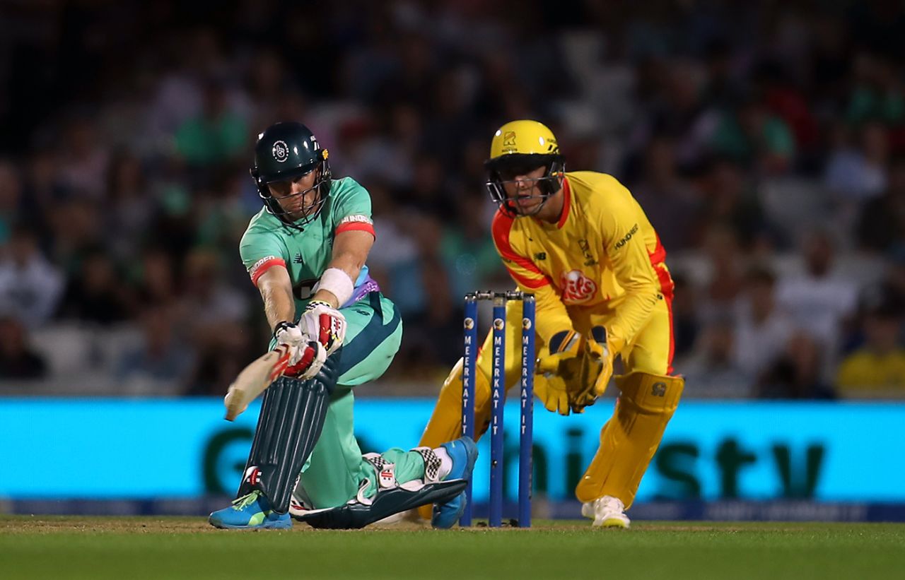 Sam Billings hit out to lift Invincibles' hopes, Men's Hundred, Oval Invincibles vs Trent Rockets, The Kia Oval, August 21, 2023