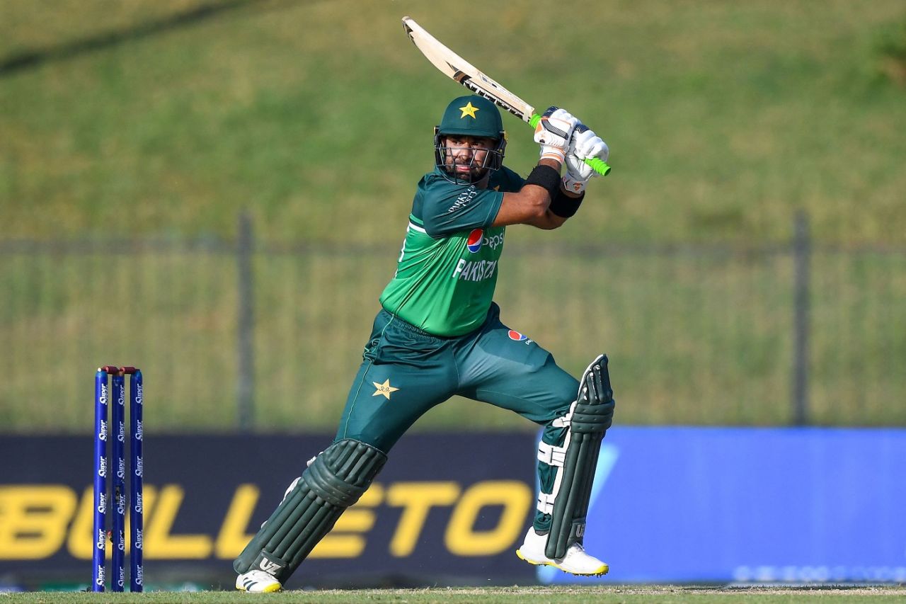 Iftikhar Ahmed was involved in a brief recovery with Imam-ul-Haq, Afghanistan vs Pakistan, 1st ODI, Hambantota, August 22, 2023