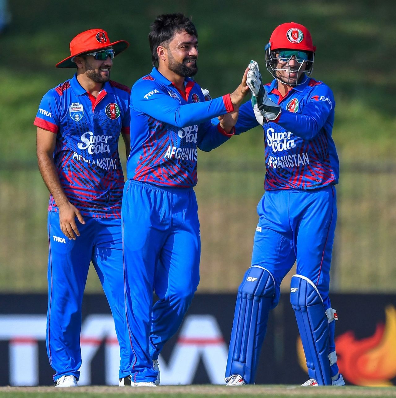 Rashid Khan struck on his third ball of the match, Afghanistan vs Pakistan, 1st ODI, Hambantota, August 22, 2023