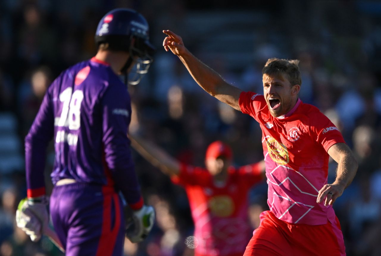 David Willey claimed the wicket of Tom Banton for a duck, Northern Superchargers vs Welsh Fire, Men's Hundred, August 22, 2023