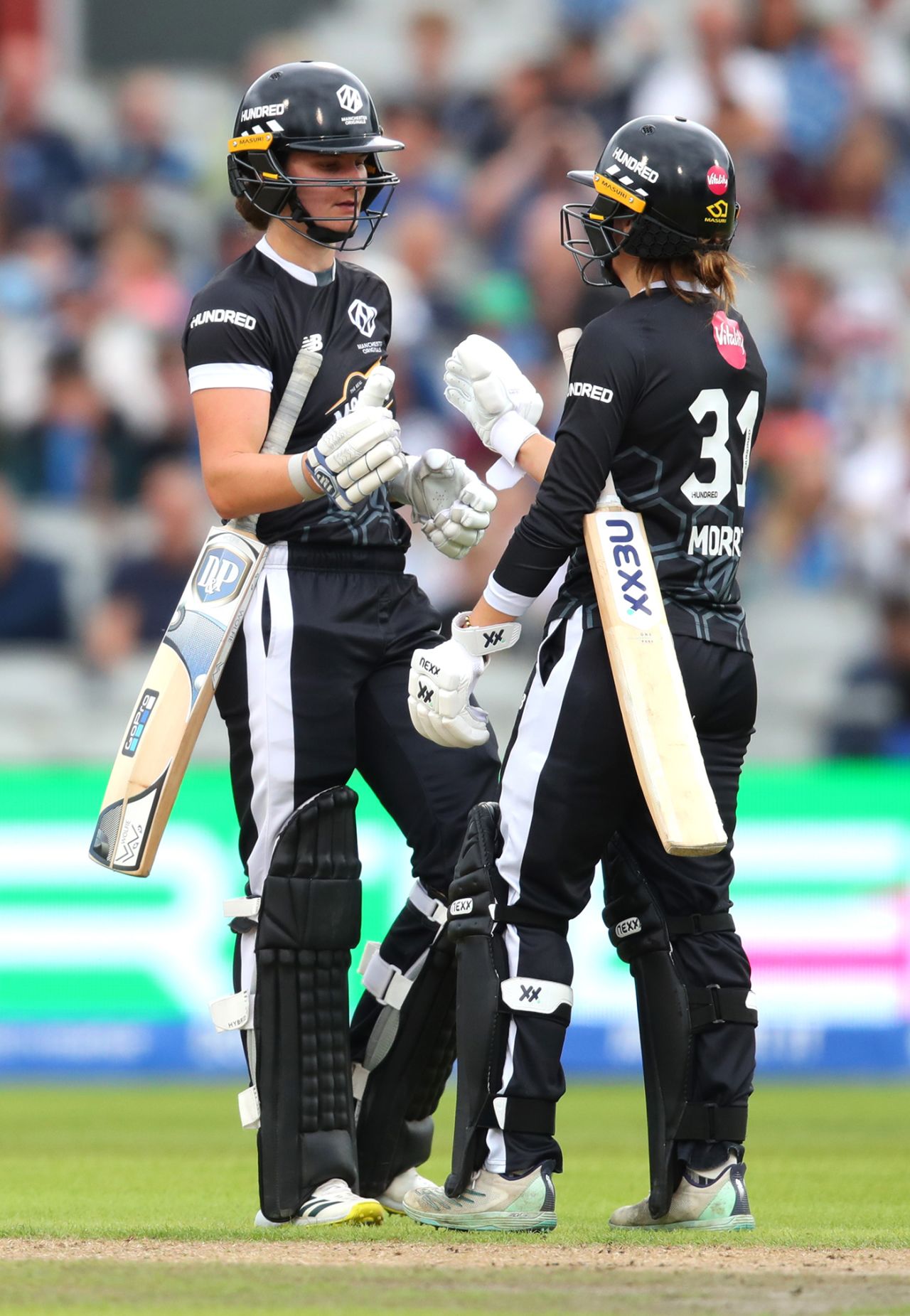 Fi Morris and Laura Wolvaardt put on 88 for the second wicket, Manchester Originals vs Southern Brave, The Hundred Women's, August 23, 2023