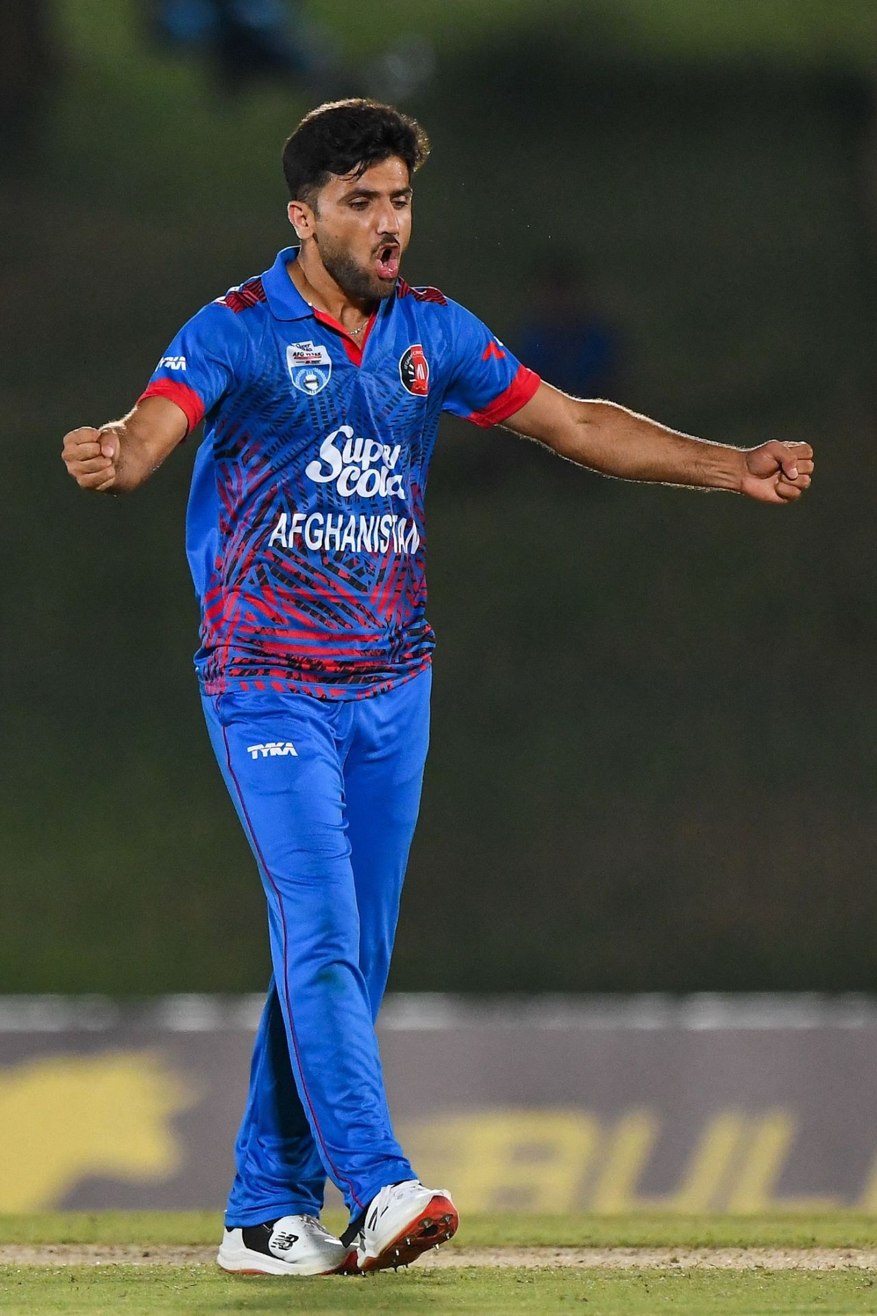 Fazalhaq Farooqi got Babar Azam with a length ball that held a bit on the surface, Afghanistan vs Pakistan, 2nd ODI, Hambantota, August 24, 2023