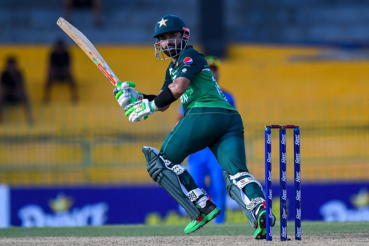 Mohammad Rizwan scored a crucial fifty to lift Pakistan, Afghanistan vs Pakistan, 3rd ODI, Colombo, August 26, 2023
