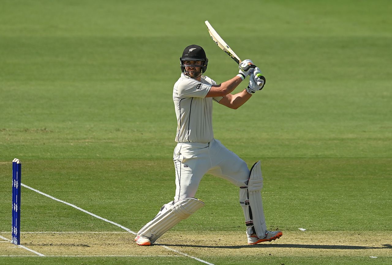 Tom Bruce plays through the off side, Australia A vs New Zealand A, 1st four-day game, Allan Border Field, August 28, 2023