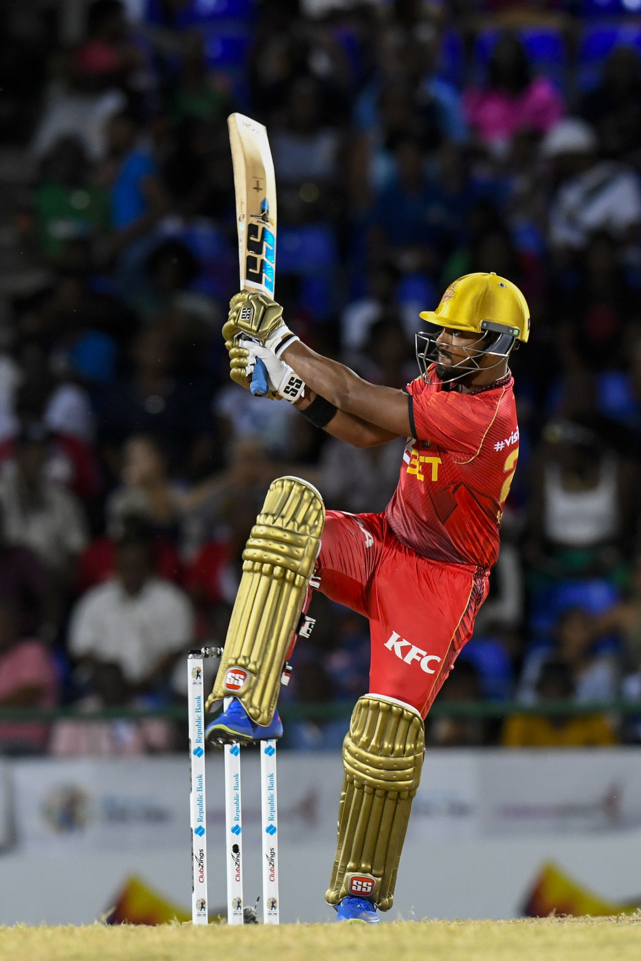 Nicholas Pooran was the star of the Knight Riders chase with a 32-ball 61, St Kitts & Nevis Patriots vs Trinbago Knight Riders, CPL 2023, Basseterre, August 27, 2023
