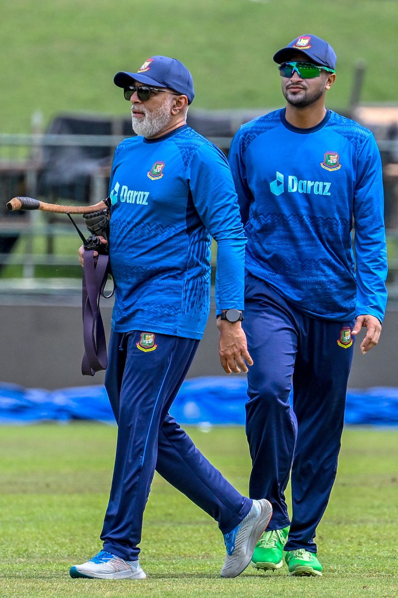 Chandika Hathurusinghe and Shakib Al Hasan at Bangladesh training, Asia Cup 2023, Kandy, August 30, 2023