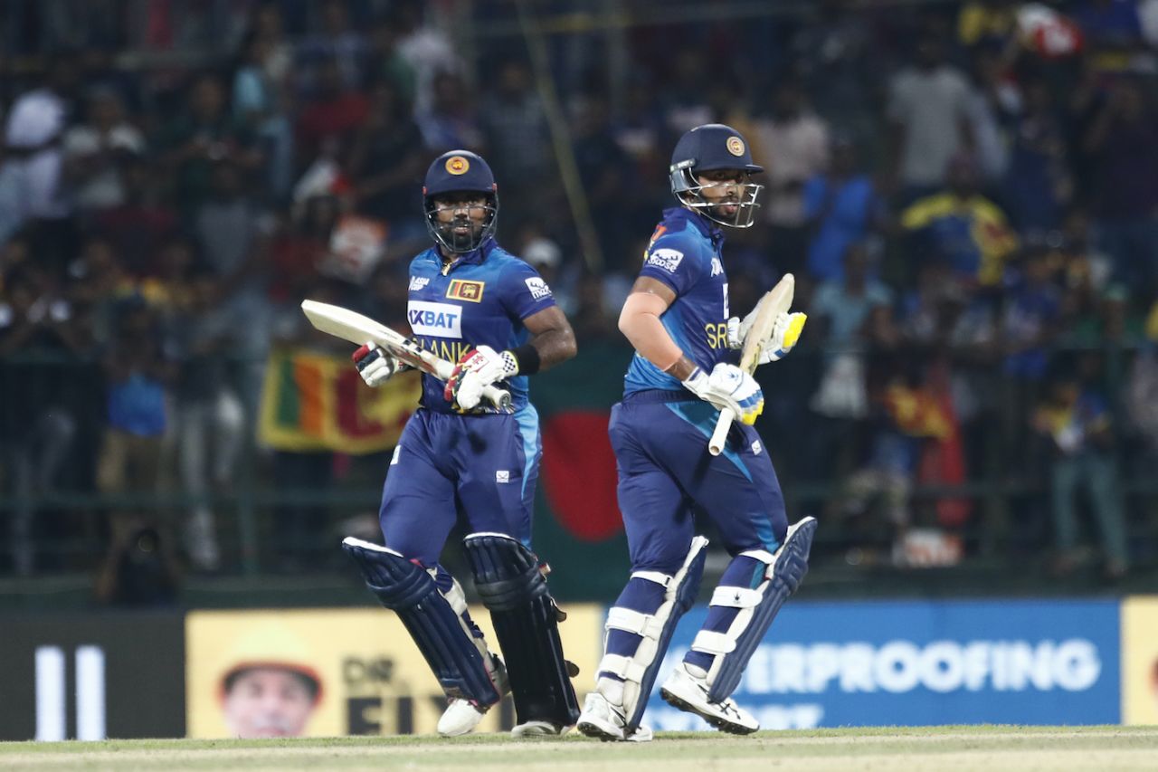 Charith Asalanka and Sadeera Samarawickrama stitched a handy partnership, Sri Lanka vs Bangladesh, Asia Cup, Pallekele, August 31, 2023