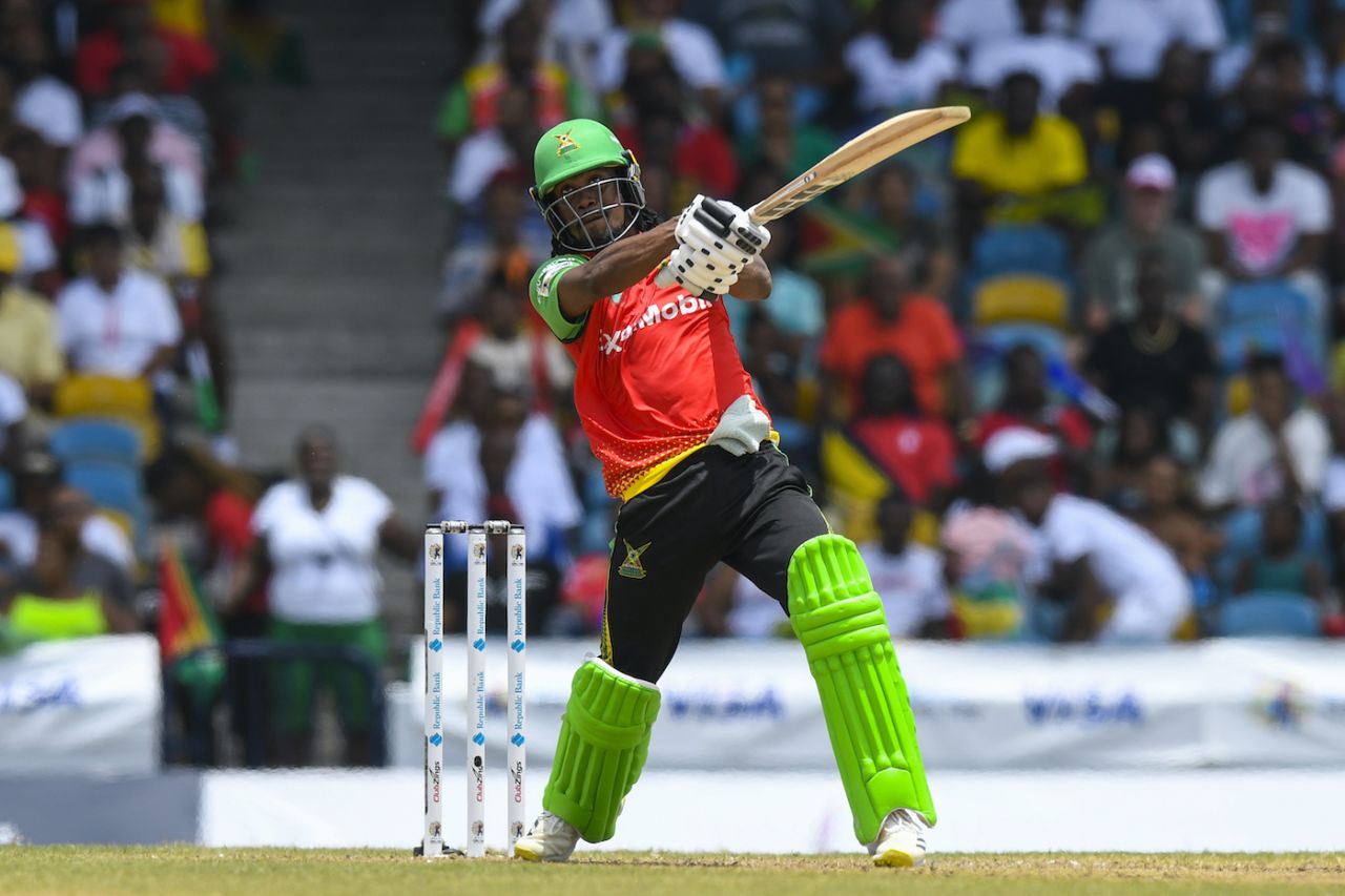 Keemo Paul smacked three sixes and a four in his 41*, Guyana Amazon Warriors vs St Kitts and Nevis Patriots, Caribbean Premier League, Barbados, September 2, 2023