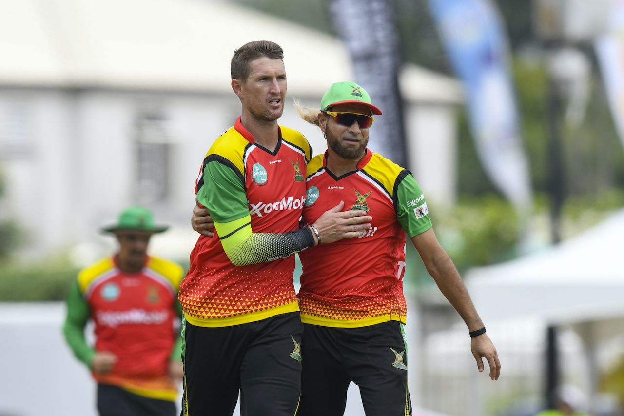 Dwaine Pretorius' triple strike in his first two overs made captain Imran Tahir's job easier, Guyana Amazon Warriors vs St Kitts and Nevis Patriots, Caribbean Premier League, Barbados, September 2, 2023