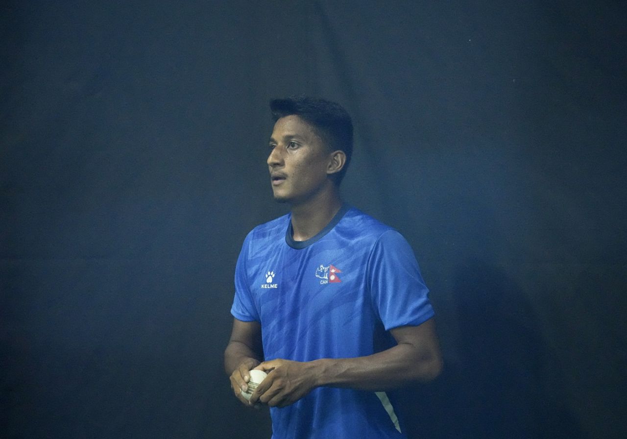 Kishore Mahato during a practice session, Pallekele, September 3, 2023